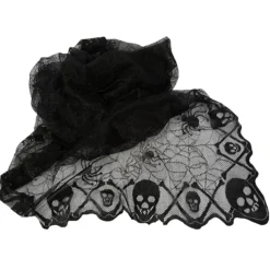 NAPPE HALLOWEEN DENTELLE NOIRE 1.82X1.37M
