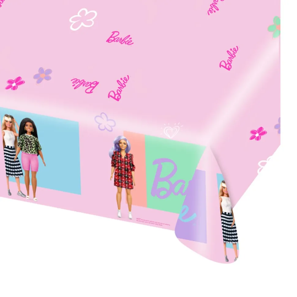 NAPPE PAPIER BARBIE SWEET LIFE 120X180CM ROSE