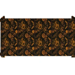 NAPPE PAPIER CITROUILLE GOTHIQUE 274X137CM NOIR
