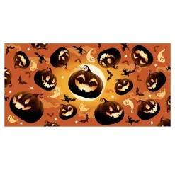 NAPPE PAPIER CITROUILLE HANTÉ 137X274CM ORANGE