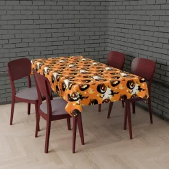 NAPPE PAPIER CITROUILLE HANTÉ 137X274CM ORANGE