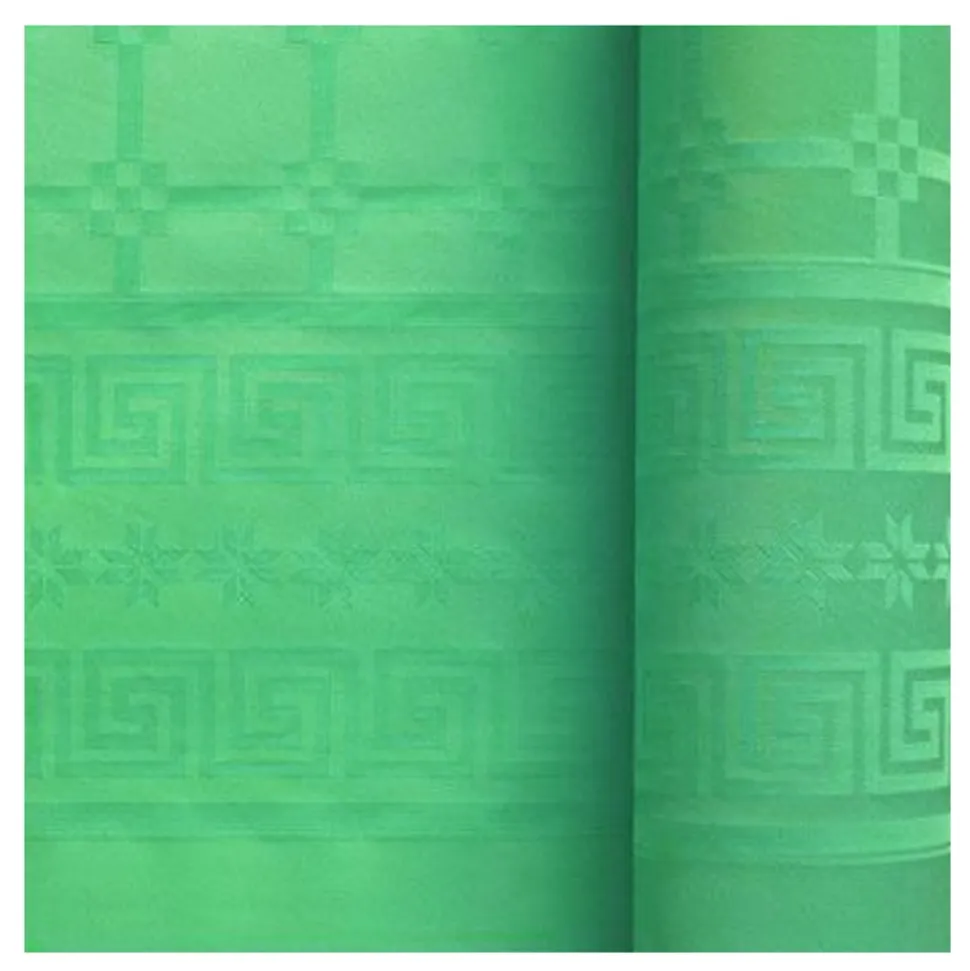 NAPPE PAPIER DAMASSÉ 6X1.18M AQUA