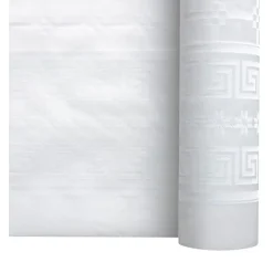 NAPPE PAPIER DAMASSÉ 50X1.18M BLANC