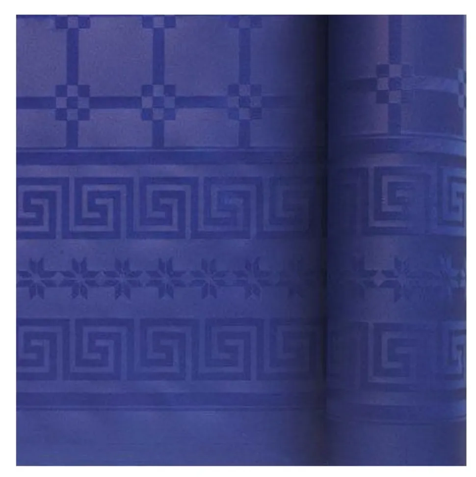 NAPPE PAPIER DAMASSÉ 6X1.18M MARINE