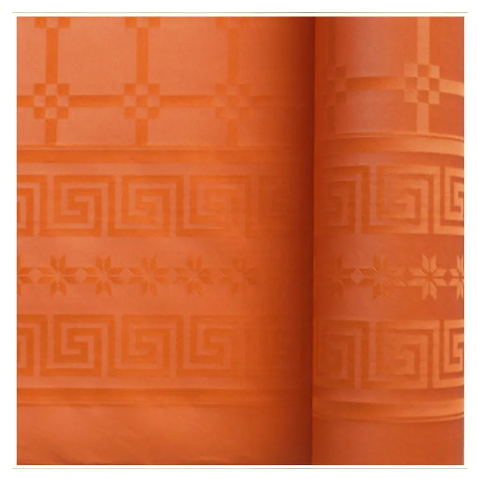 NAPPE PAPIER DAMASSÉ 6X1.18M ORANGE
