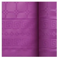 NAPPE PAPIER DAMASSÉ 6X1.18M POURPRE