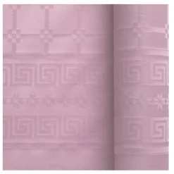 NAPPE PAPIER DAMASSÉ 6X1.18M VIEUX ROSE