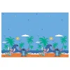 NAPPE PLASTIQUE STITCH 180X120CM BLEU