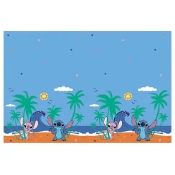 NAPPE PLASTIQUE STITCH 180X120CM BLEU