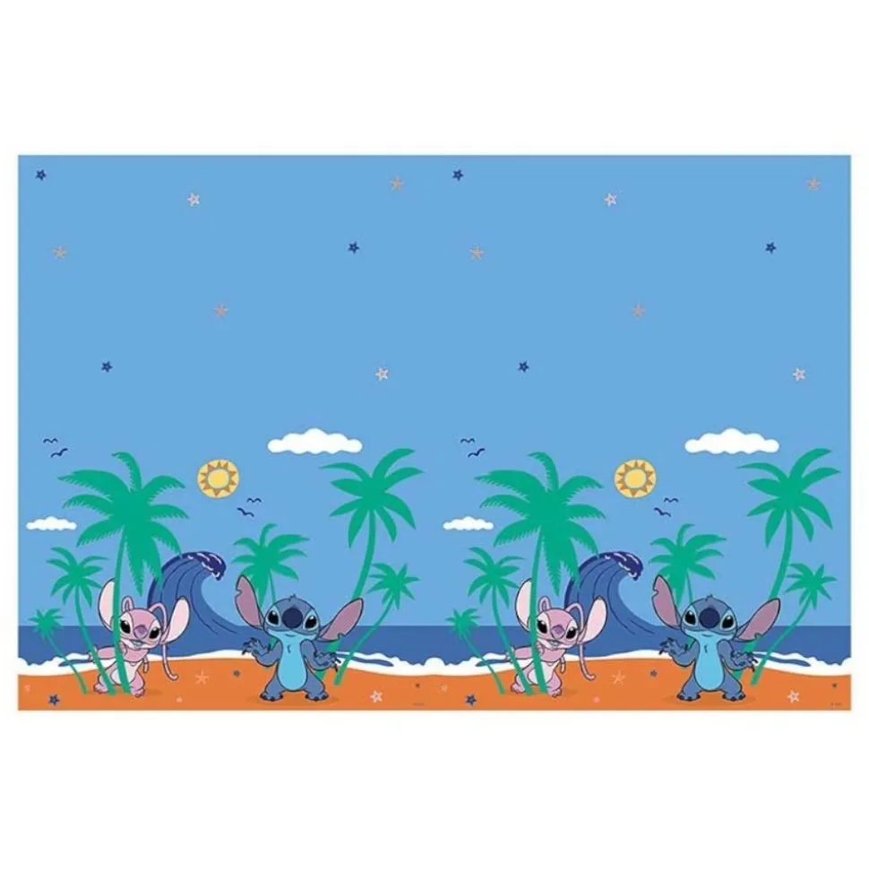 NAPPE PLASTIQUE STITCH 180X120CM BLEU