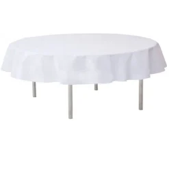 NAPPE RONDE PAPIER INTISSÉ 2.40M BLANC