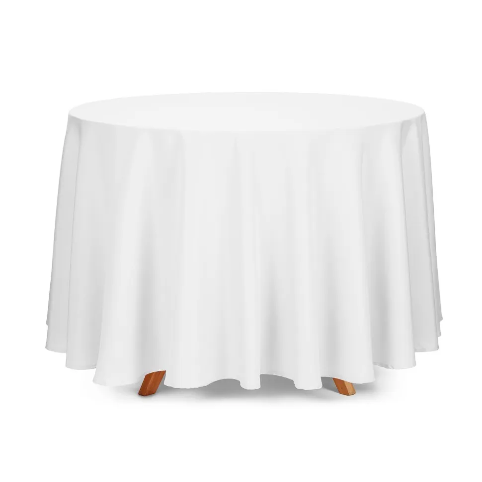 NAPPE RONDE TISSU 2.8M BLANC MAT