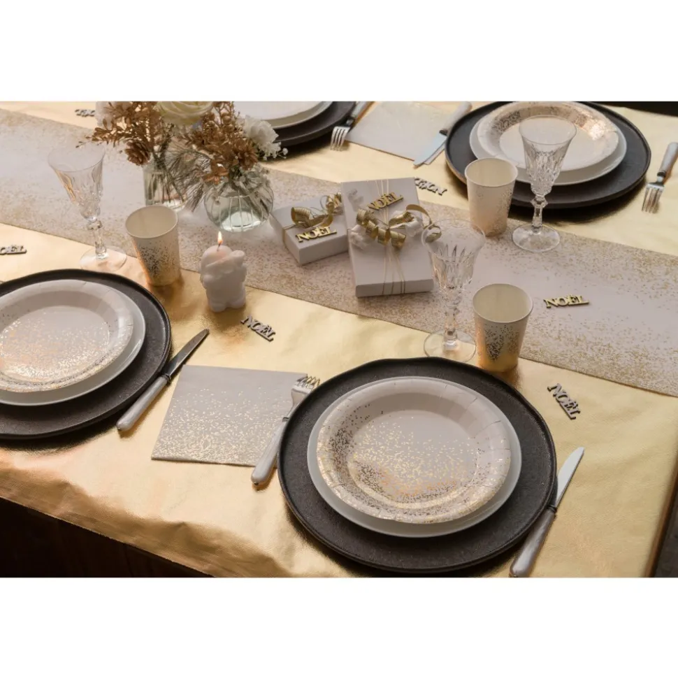 NAPPE SPUNBONG OPAQUE 1.20X5M OR MÉTAL