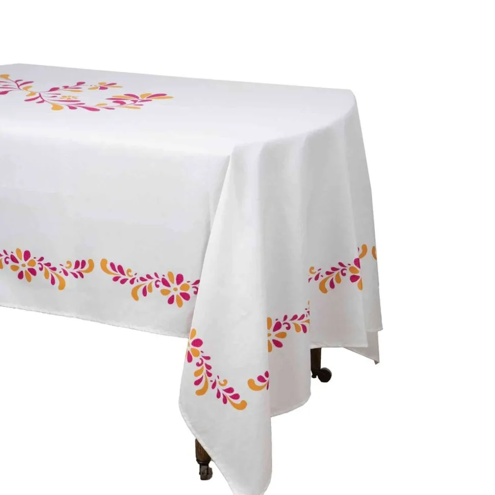 NAPPE TISSU LAVABLE PINK LEMONADE 1.4X2.4M BLANC