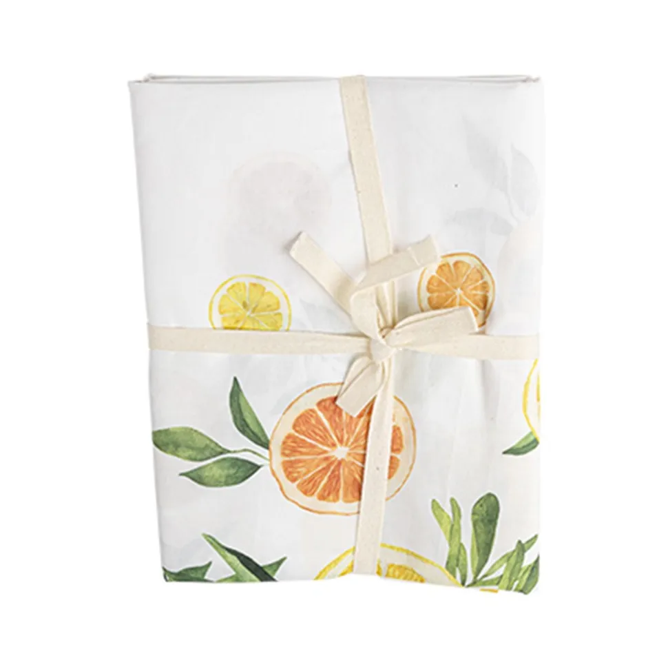 NAPPE TISSU LAVABLE TUTTI FRUTTI 1.4X2.4M CRÈME