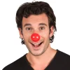 6 NEZ PLASTIQUE ROUGE CLOWN AVEC ÉLASTIQUE