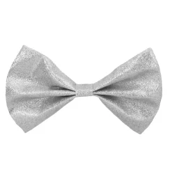 NOEUD PAPILLON ARGENT PAILLETÉ ADULTE