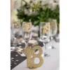 NOMBRE ÂGE DÉCORATIF 18 ANS 10X11CM OR PAILLETÉ