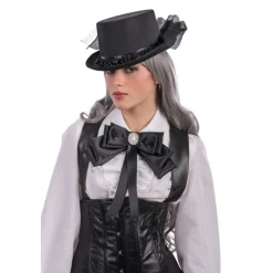 NUD PAPILLON SATIN NOIR STEAMPUNK ADULTE