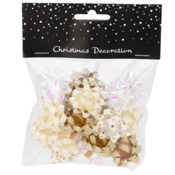 18 NUDS PLASTIQUE EMBALLAGE CADEAU BLANC OR