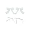 4 NUDS RUBAN SATIN DÉCORATIF 8-10CM BLANC