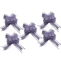 5 NUDS À TIRER ORGANZA 15X23CM LILAS