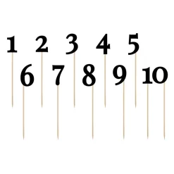 NUMÉROS DE TABLE 1 À 10 NOIR 24-26CM