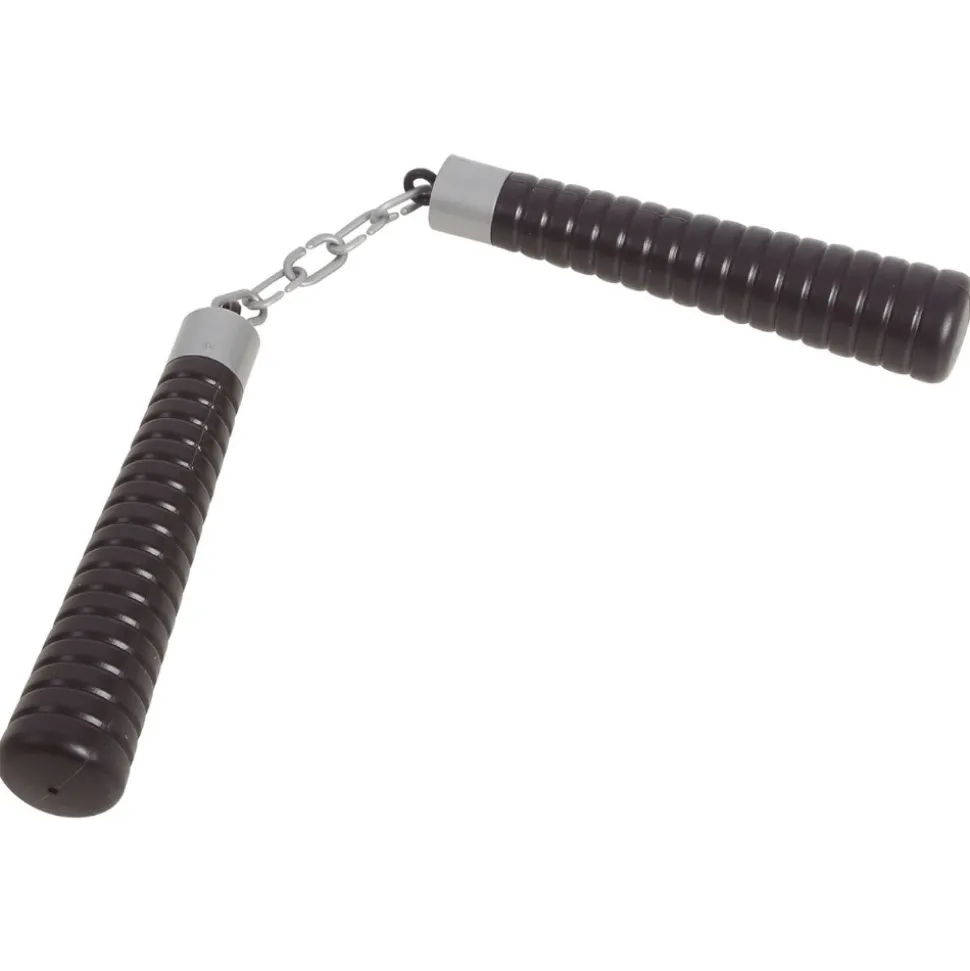 NUNCHAKU GUERRIER NINJA PLASTIQUE 18CM NOIR