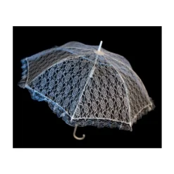 OMBRELLE DENTELLE 82X70CM BLANC