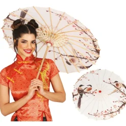 OMBRELLE JAPONAISE PAPIER CERISIER 82CM BEIGE