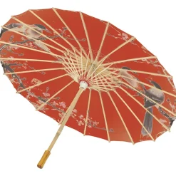 OMBRELLE JAPONAISE PAPIER CERISIER 82CM ROUGE