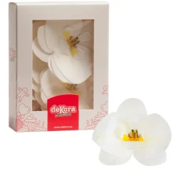10 ORCHIDÉES COMESTIBLES EN AZYME - BLANCHE