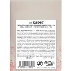 10 ORCHIDÉES COMESTIBLES EN AZYME - BLANCHE