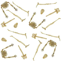 20 OS SQUELETTE HUMAIN DÉCO PLASTIQUE 9CM BEIGE