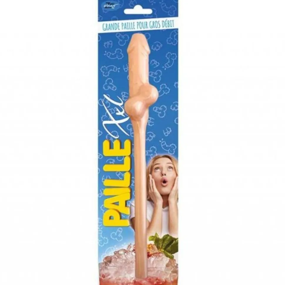 PAILLE PÉNIS GÉANTE PLASTIQUE