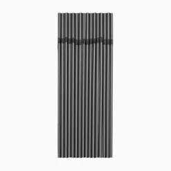 150 PAILLES FLEXIBLE PP RÉUTILISABLE 21CM NOIR