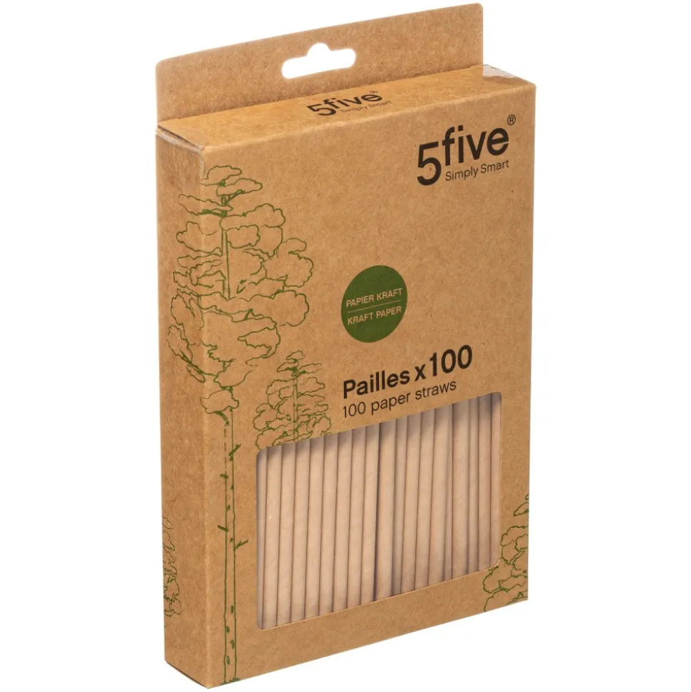 100 PAILLES RECYCLABLE PAPIER KRAFT