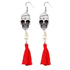 PAIRE BOUCLES D'OREILLES CRÂNES ADULTE