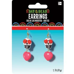 PAIRE BOUCLES D'OREILLES JOUR DES MORTS MEXICAIN