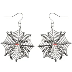 PAIRE BOUCLES D'OREILLES TOILE ARAIGNÉE ADULTE