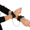 PAIRE BRACELETS MENOTTES BRODERIE NOIRE