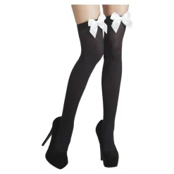 PAIRE DE BAS NYLON NOIR NUD BLANC FEMME