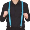PAIRE DE BRETELLES POLYESTER BLEU CLAIR ADULTE