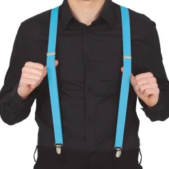 PAIRE DE BRETELLES POLYESTER BLEU CLAIR ADULTE