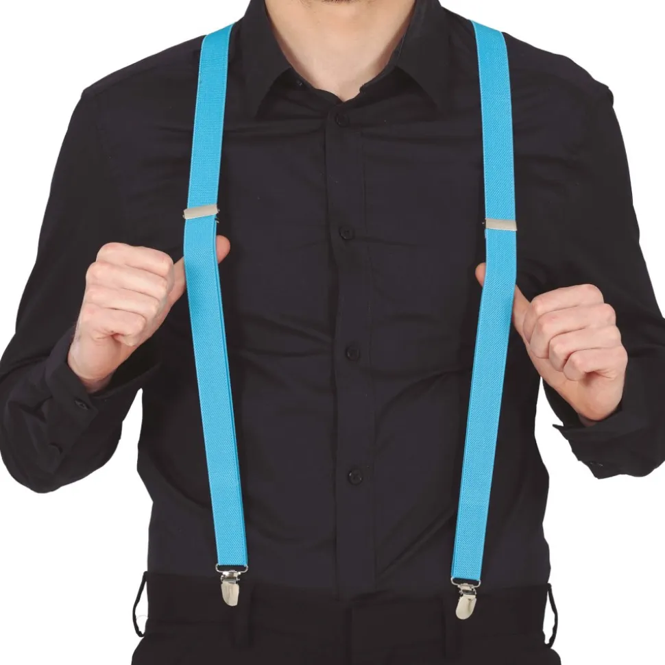PAIRE DE BRETELLES POLYESTER BLEU CLAIR ADULTE