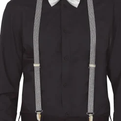 PAIRE DE BRETELLES POLYESTER ARGENT HOMME