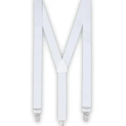 PAIRE DE BRETELLES POLYESTER BLANC ADULTE