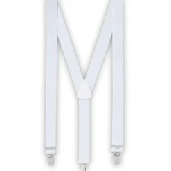 PAIRE DE BRETELLES POLYESTER BLANC ADULTE