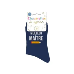 PAIRE DE CHAUSSETTES BLEUES MEILLEUR MAÎTRE