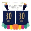 PAIRE DE CHAUSSETTES ORTEILS ANNIVERSAIRE 30AINE